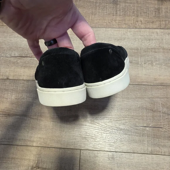 Frye & Co ($130) Perforated Suede Slip-On Sneakers Black Casual Comfort Shoes - Picture 3 of 7